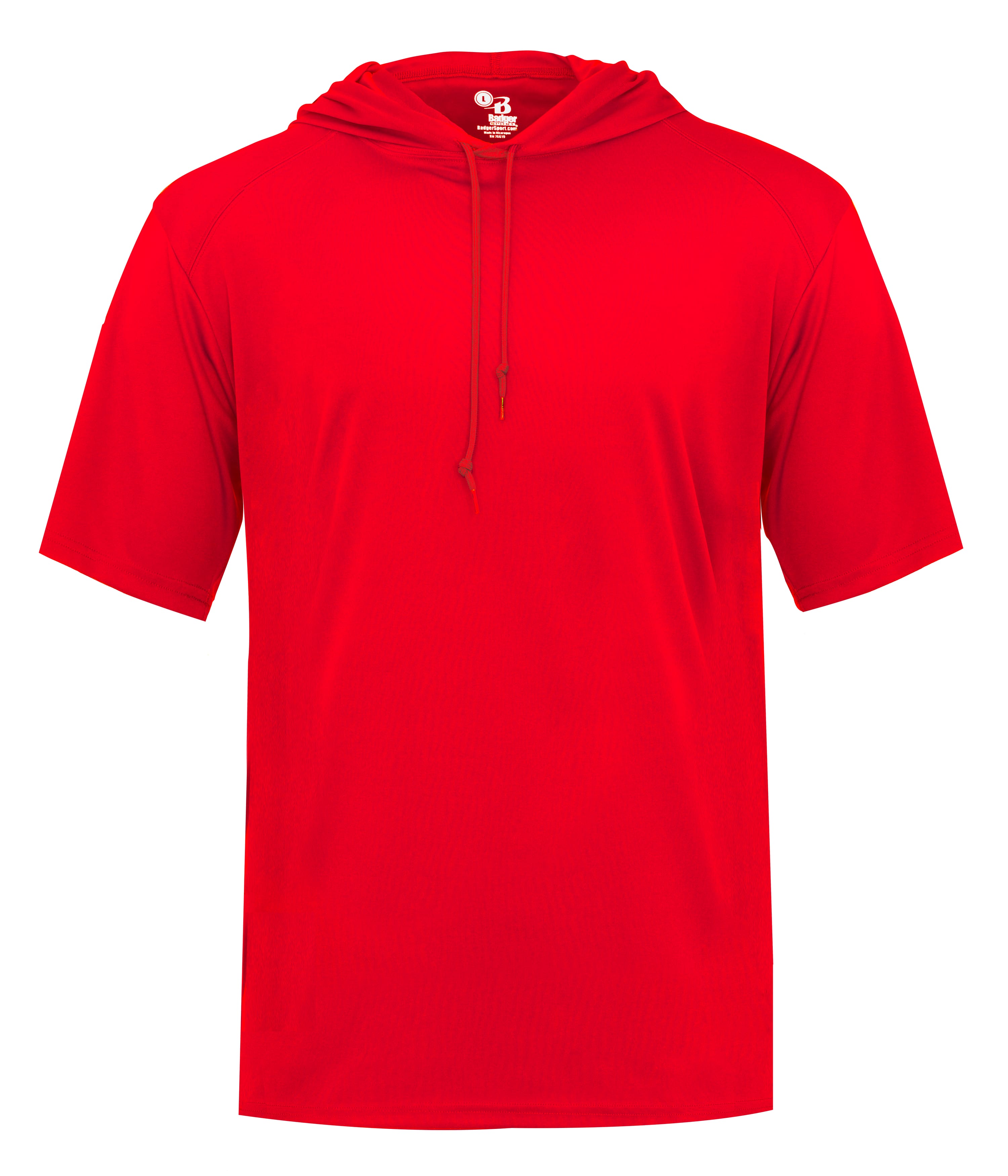 Red hoodie on a white background