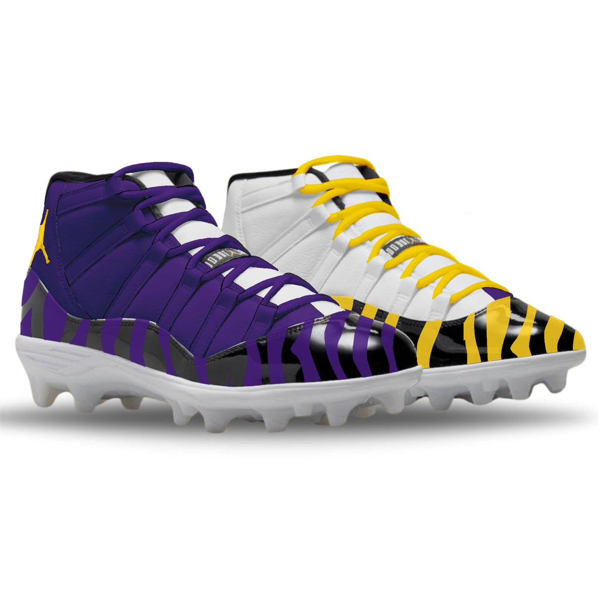 "Louisiana Mismatch" Jordan 11 Retro TD Football Cleats