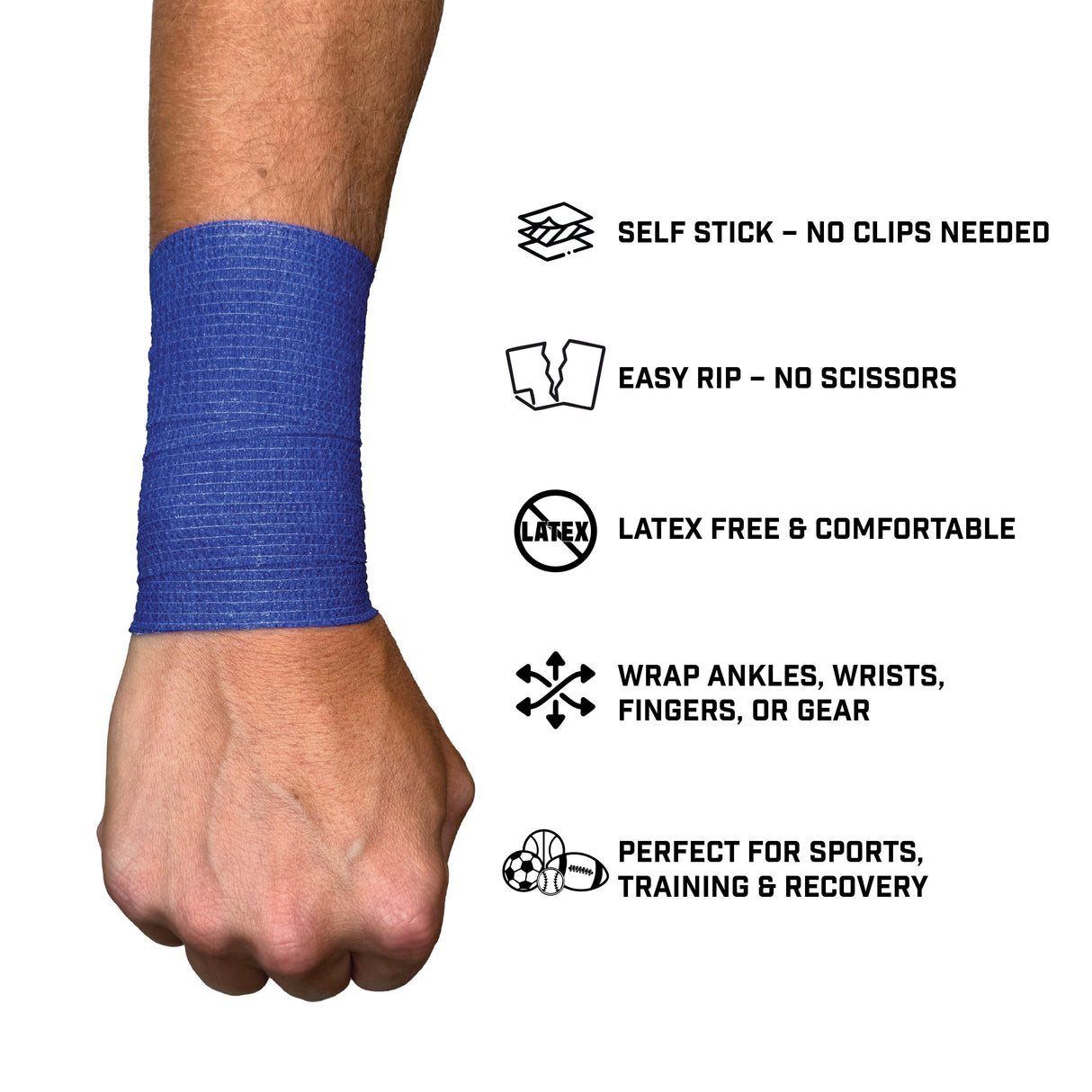 Blue Self Stick Athletic Tape - Pro Game Sports