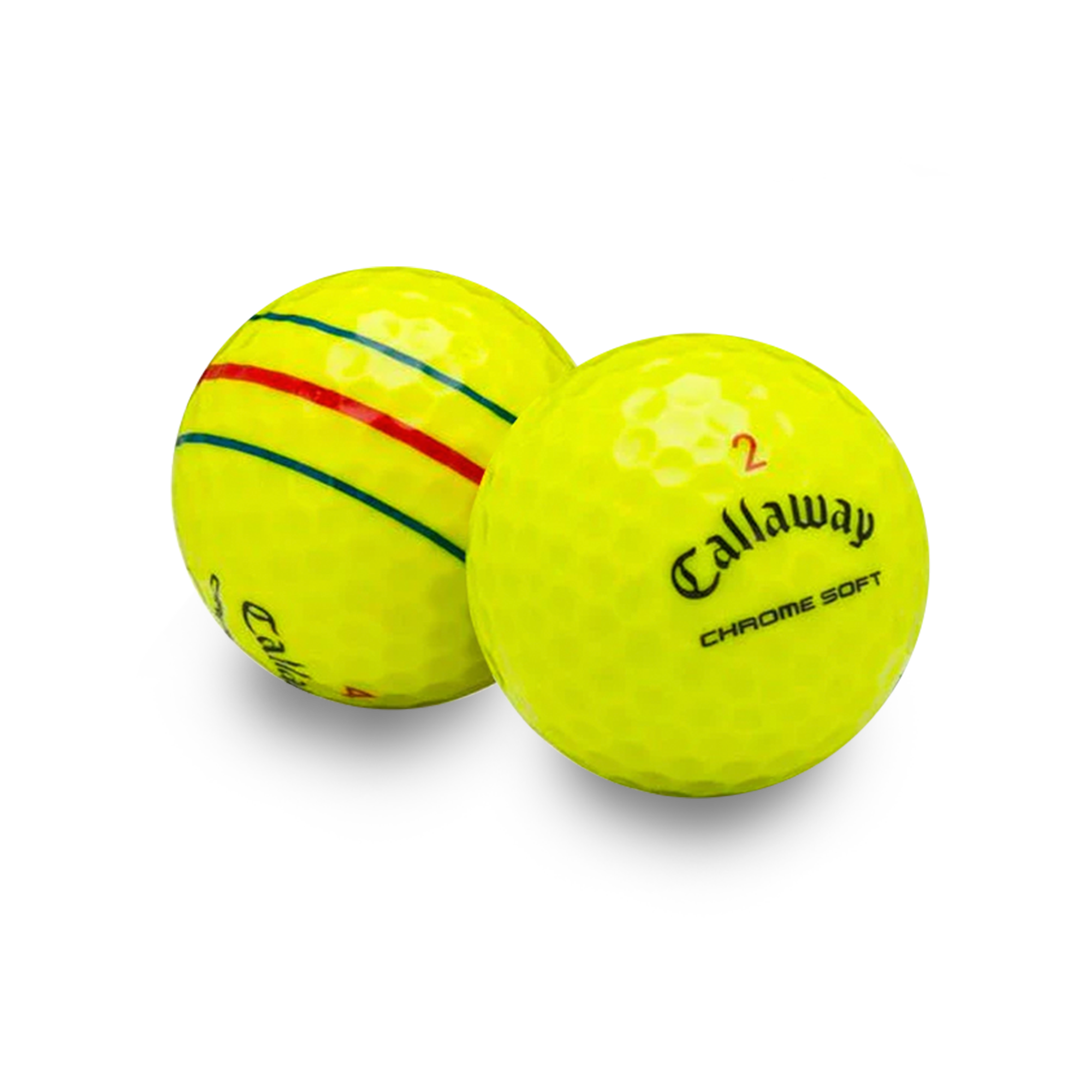 Used Callaway Chrome Soft Triple Track Yellow - 1 Dozen