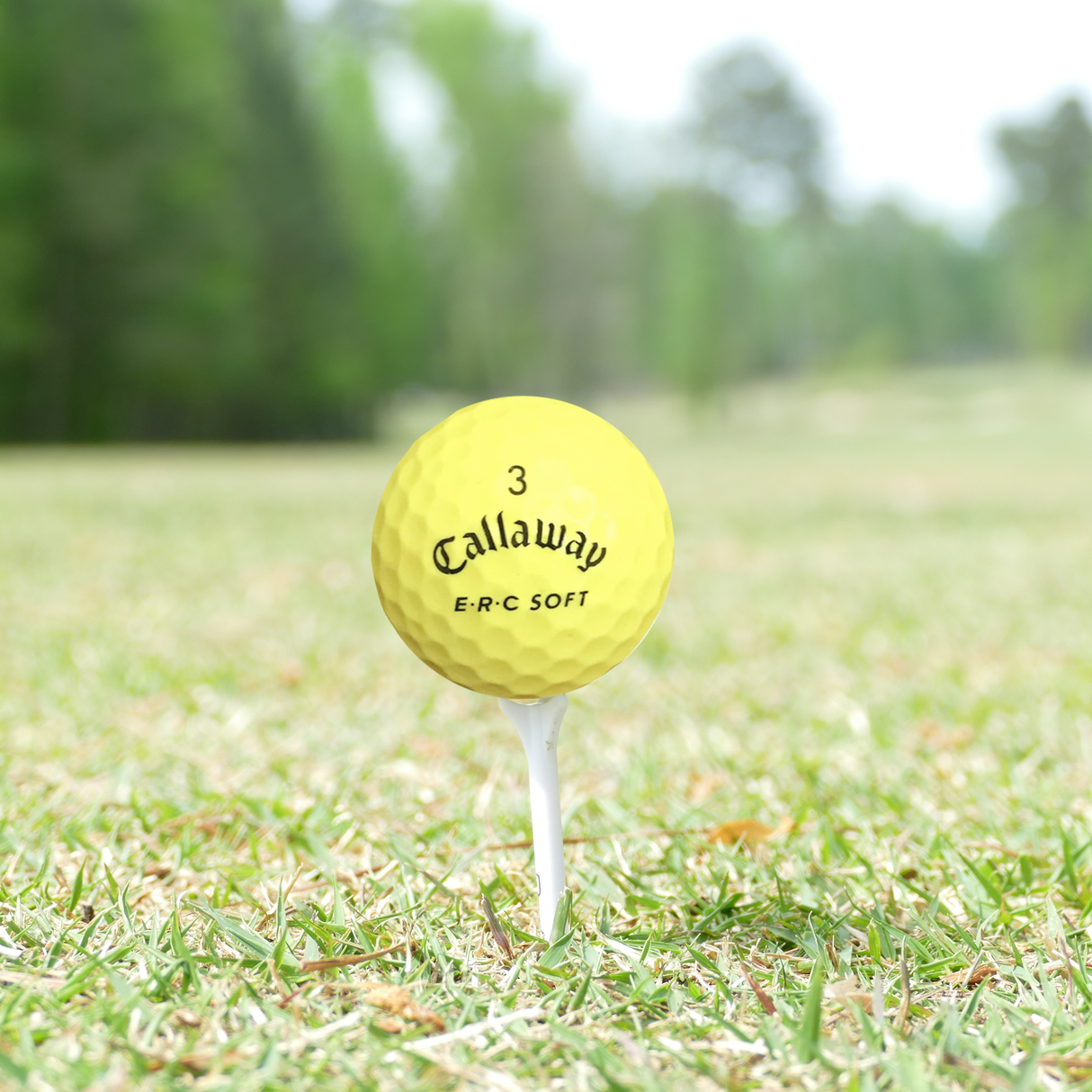 Used Callaway ERC Soft Triple Track Yellow Golf Balls - 1 Dozen