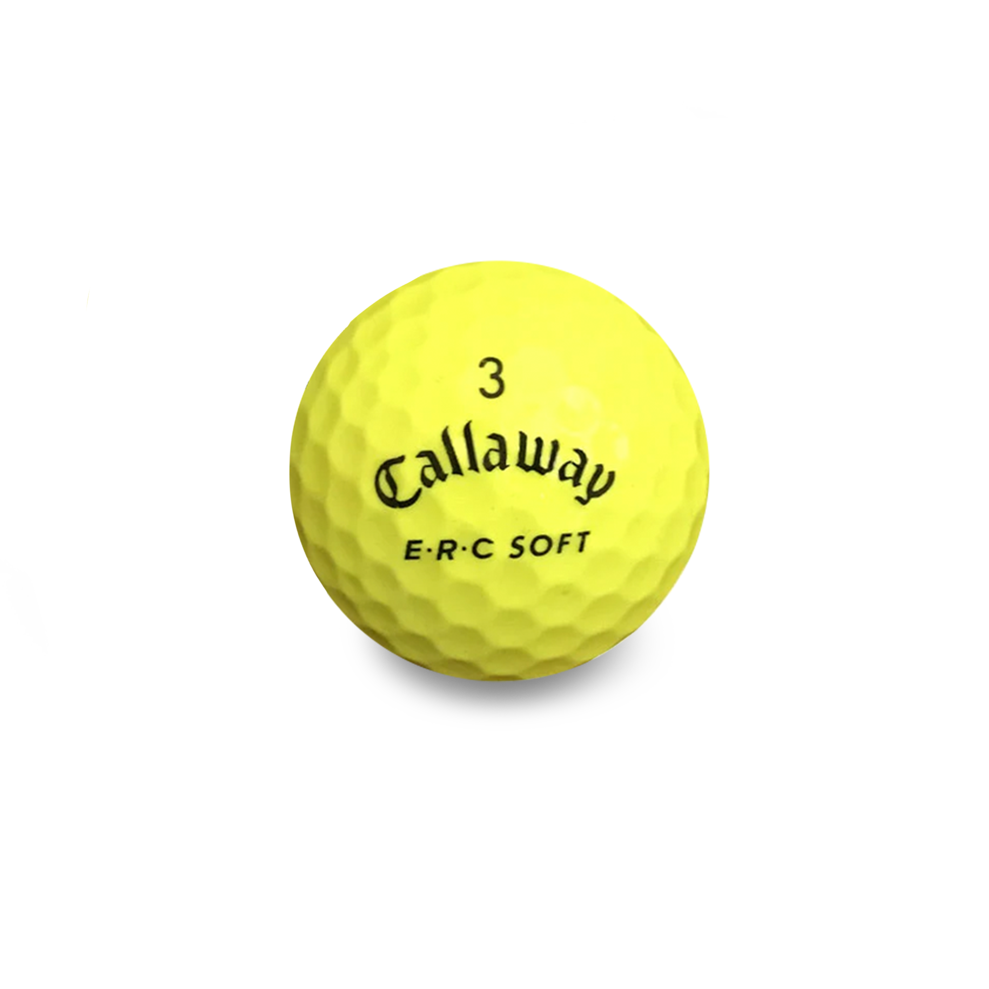Used Callaway ERC Soft Triple Track Yellow Golf Balls - 1 Dozen