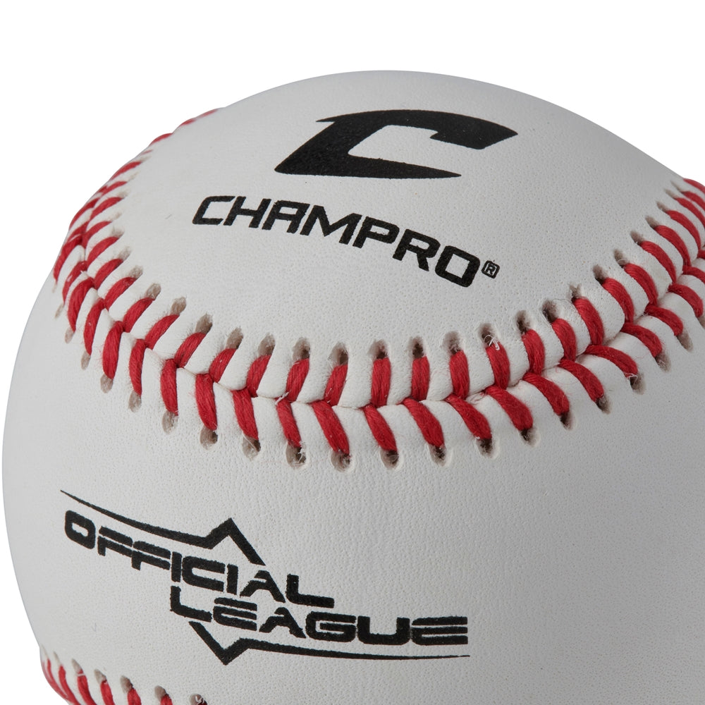 Official League Baseballs - Double Cushion Cork Core - Full Grain Leather Cover - Flat Seam