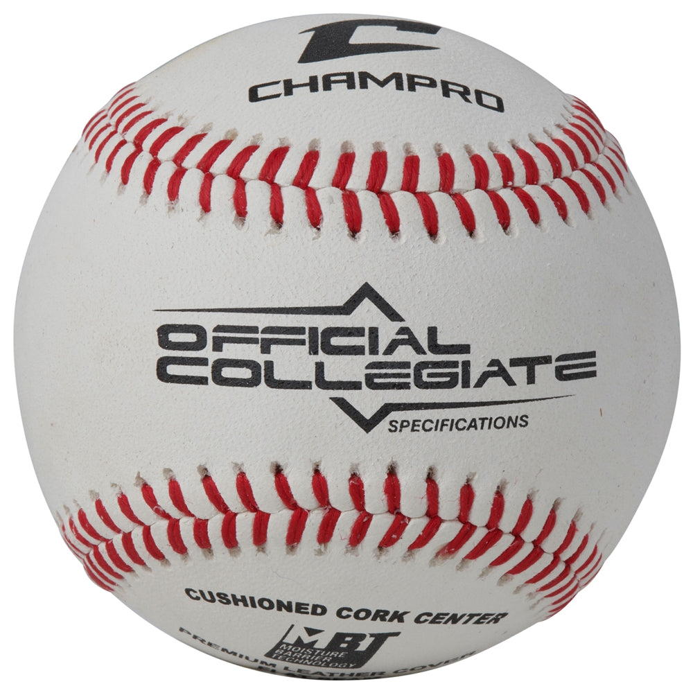 Collegiate Specification Baseballs - Full Grain Leather Cover - Flat Seam