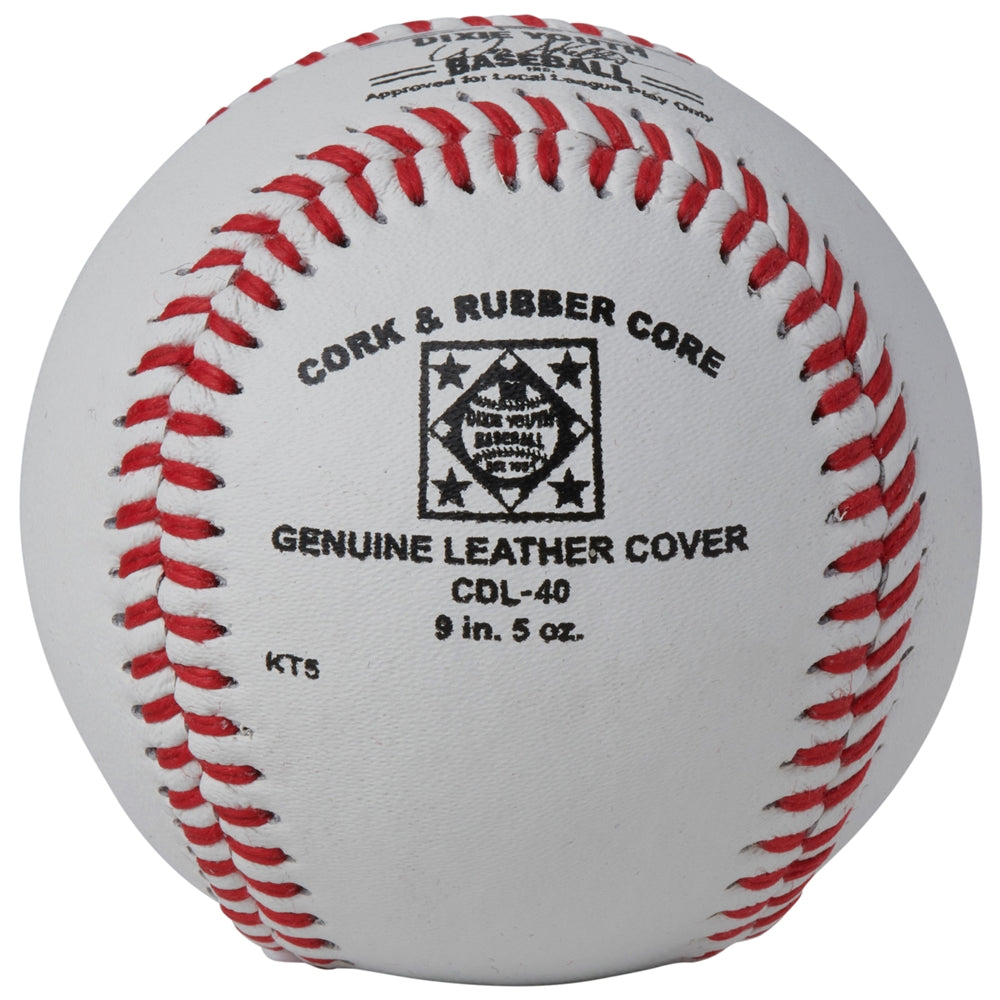 Dixie League Baseballs - Category 3 - Genuine Leather Cover