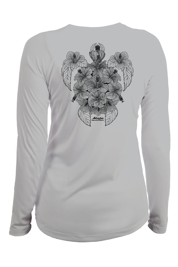 Women's SoWAL Sun Jersey Hibiscus Turtle Long Sleeve