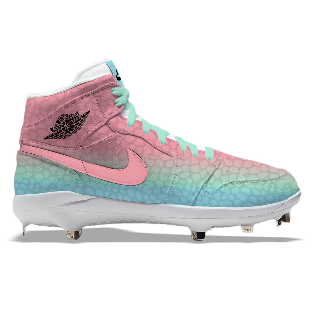 "Cotton Candy Grinch" Jordan 1 Retro Cleats