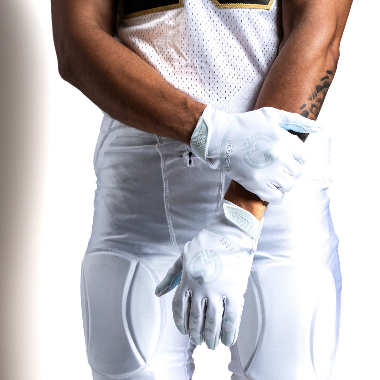 ALLSZN Ice Melt White Football Gloves