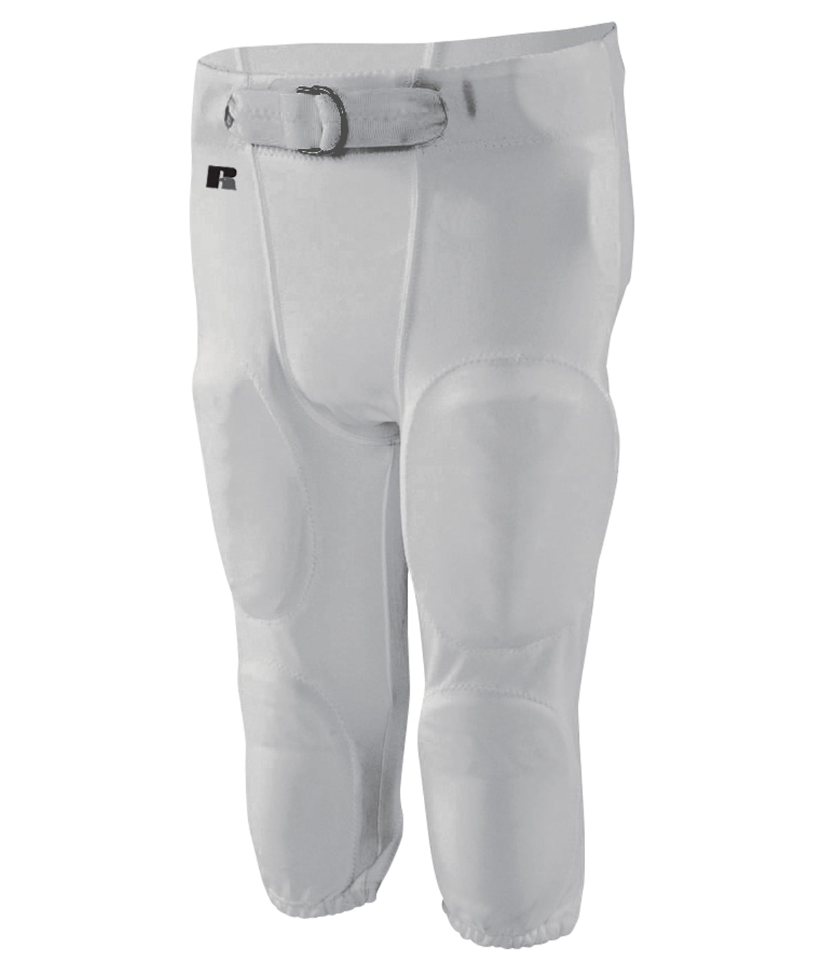 White pants with a belt on a white background