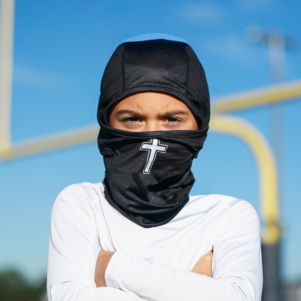 Faith Cross Black Balaclava Mask (Shiesty) - Pro Game Sports