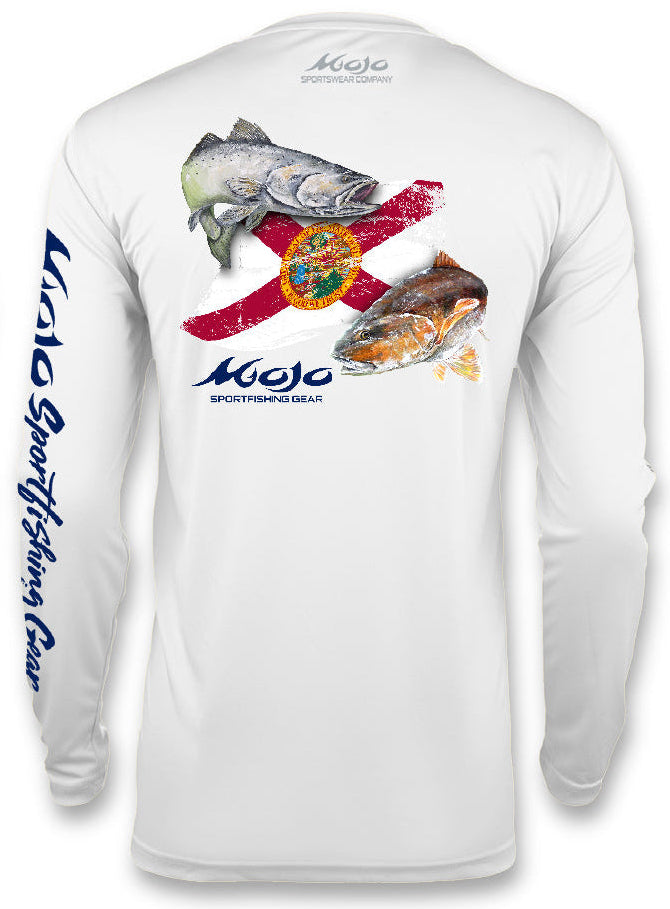 Men's SoWAL Sun Jersey Florida Redfish Flag Long Sleeve