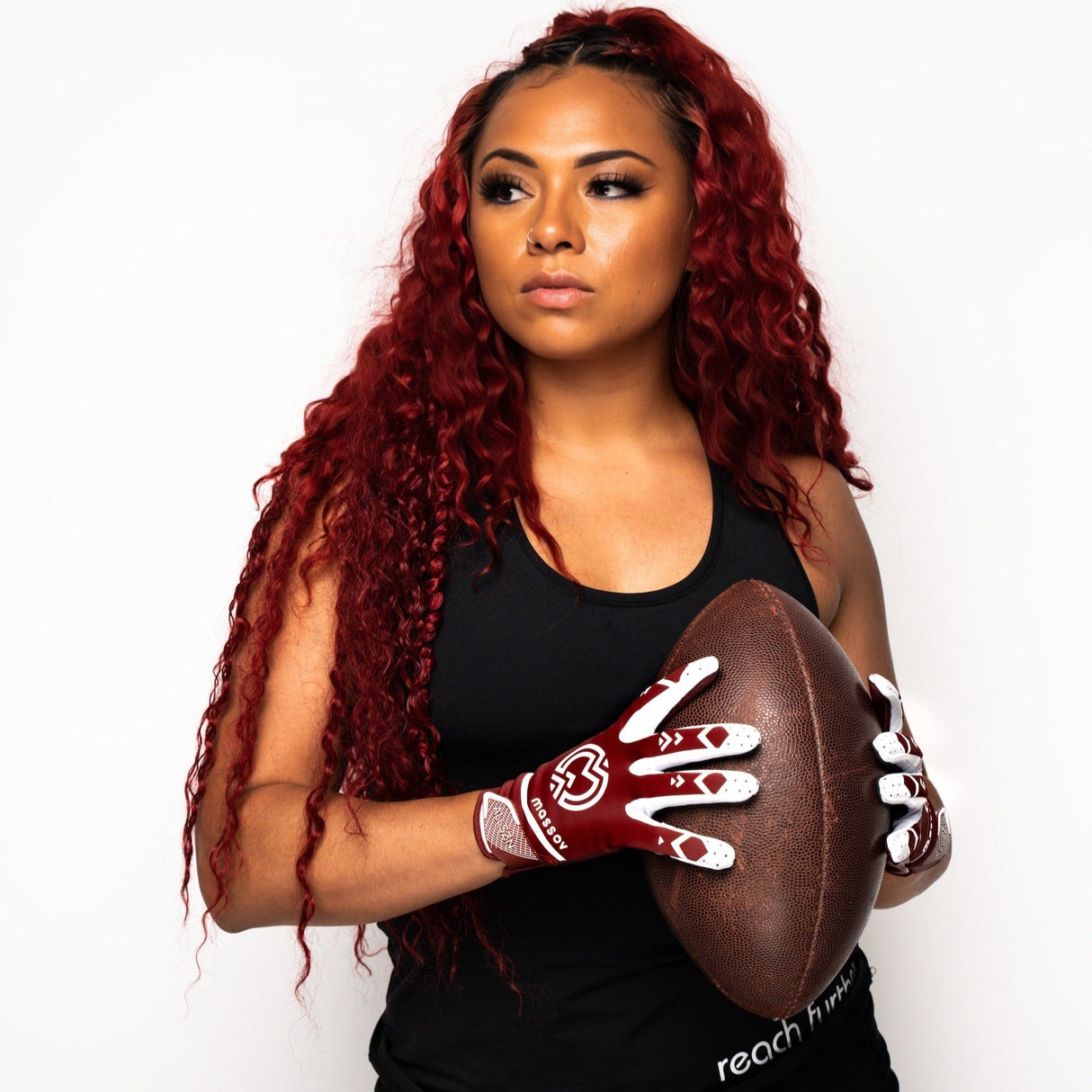 Burgundy ALLSZN Receiver Gloves