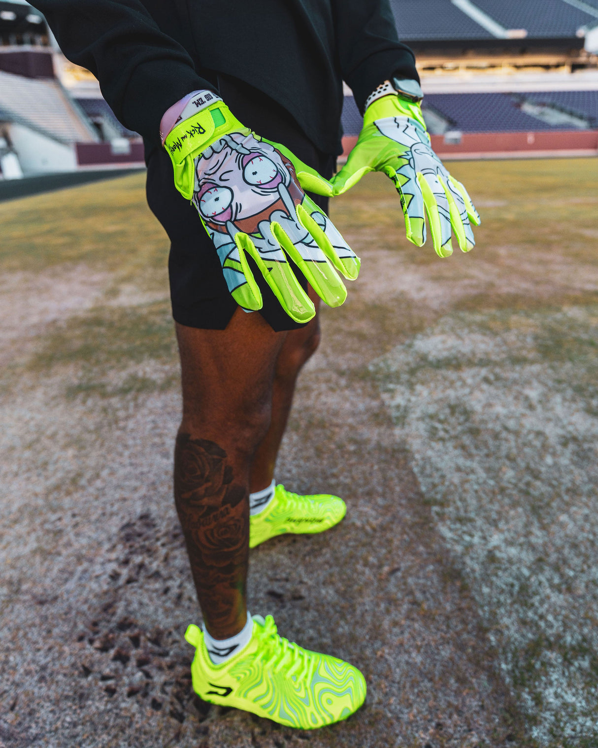 Phenom Elite Rick and Morty Football Gloves - VPS1