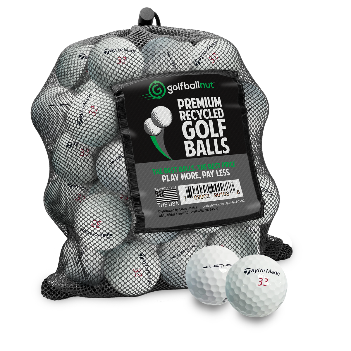 Used TaylorMade Mix Golf Balls - Mesh Bag