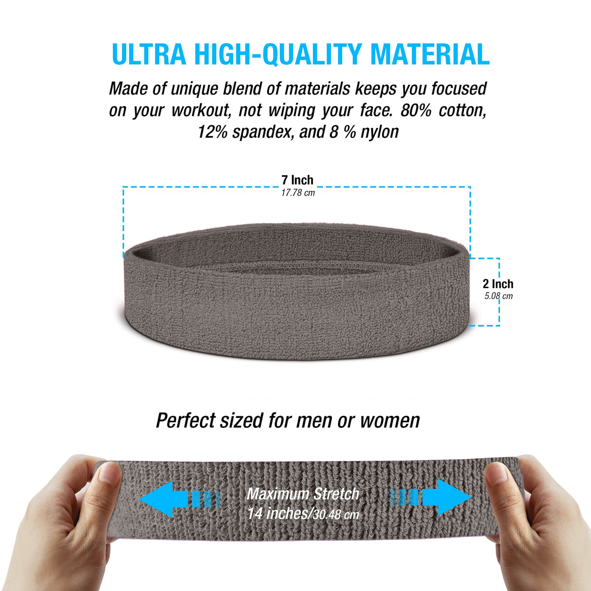 Premium Terry Cloth Cotton Sweatbands - Pro Game Sports