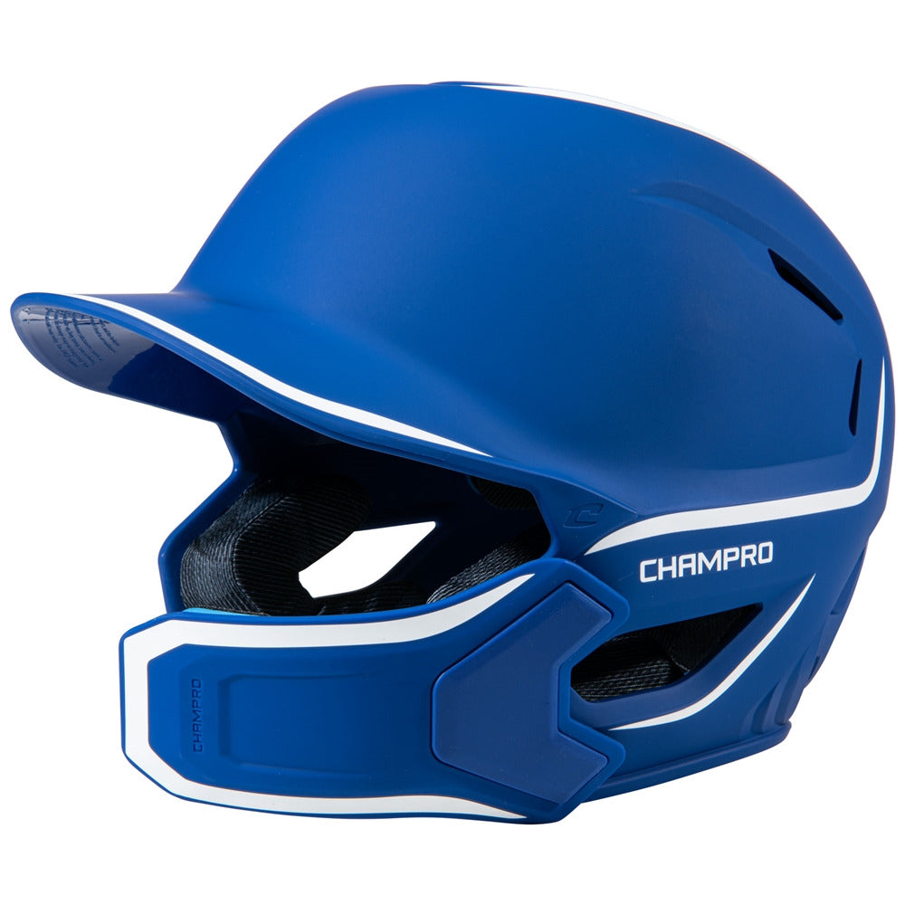 HXE Matte Baseball Helmet w/Jaw Guard - Pro Game Sports