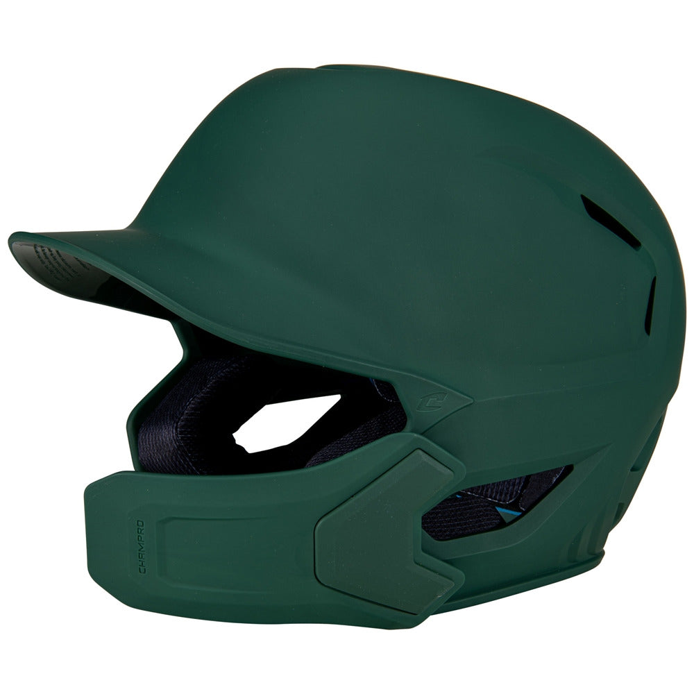 HXE Matte Baseball Helmet w/Jaw Guard - Pro Game Sports