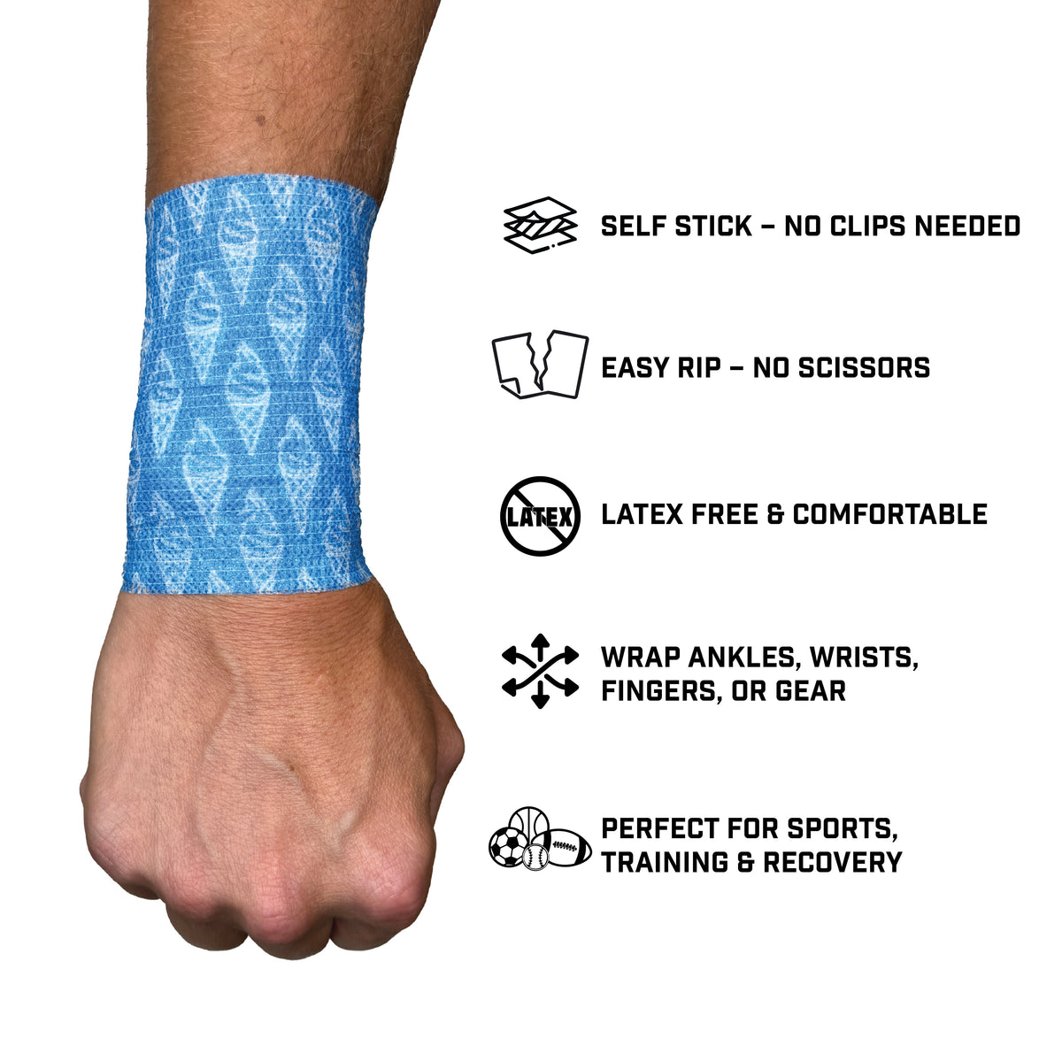 Blue Ice Cream Self Stick Athletic Tape - Pro Game Sports