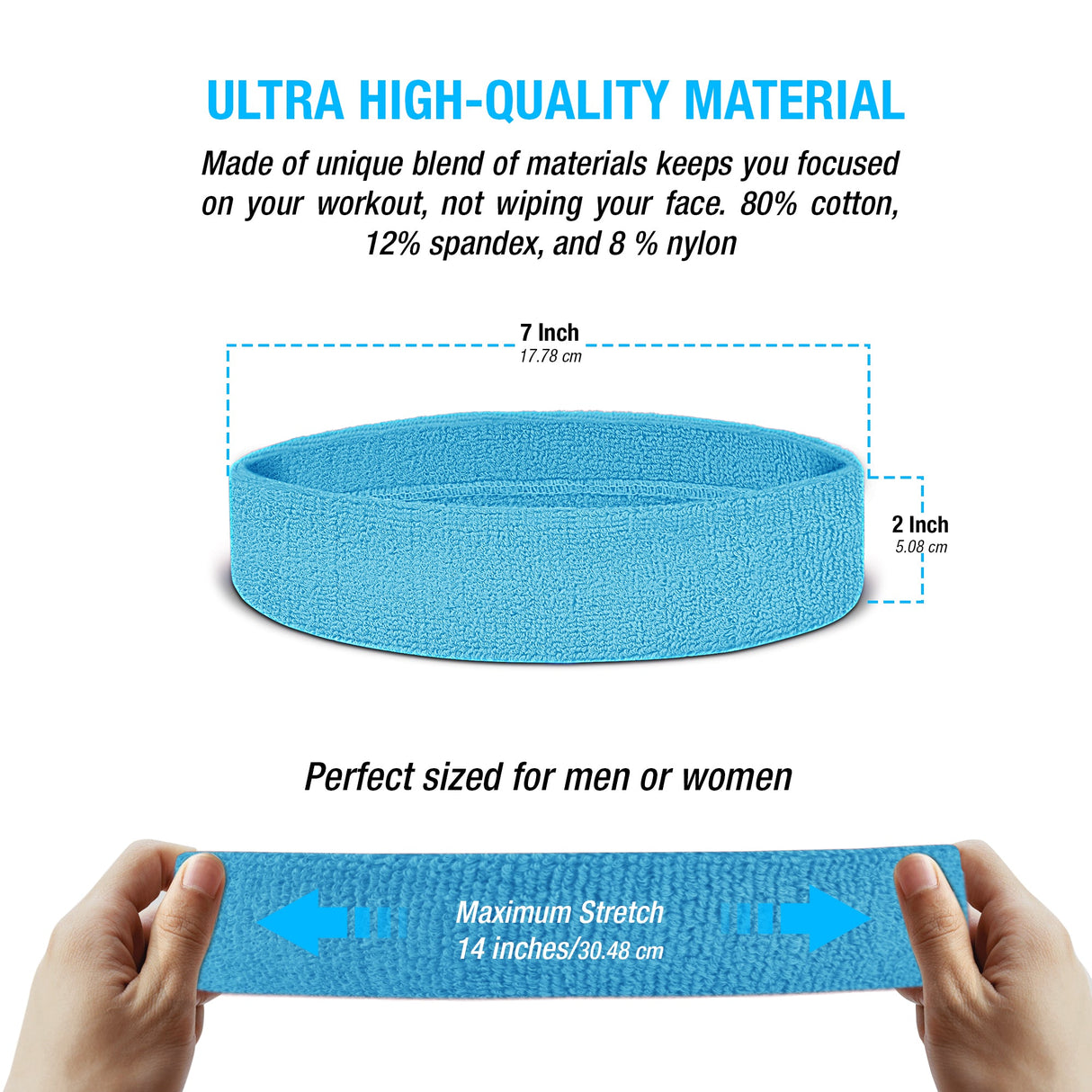 Premium Terry Cloth Cotton Sweatbands - Pro Game Sports