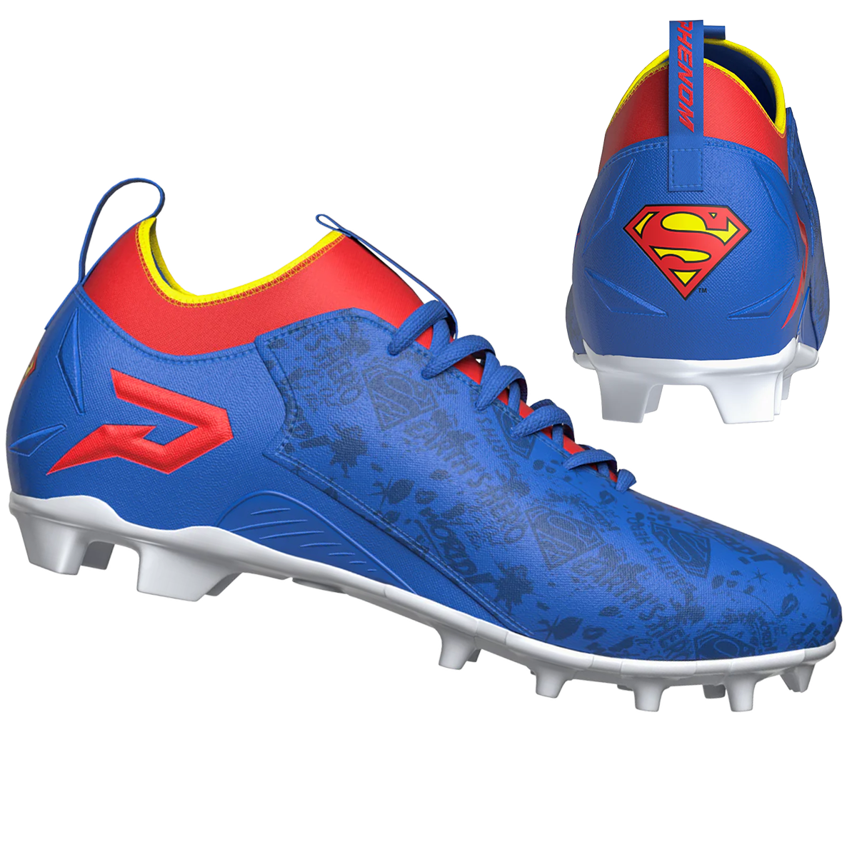 Superman Football Cleats - Quantum Speed by Phenom Elite - Pro Game Sports