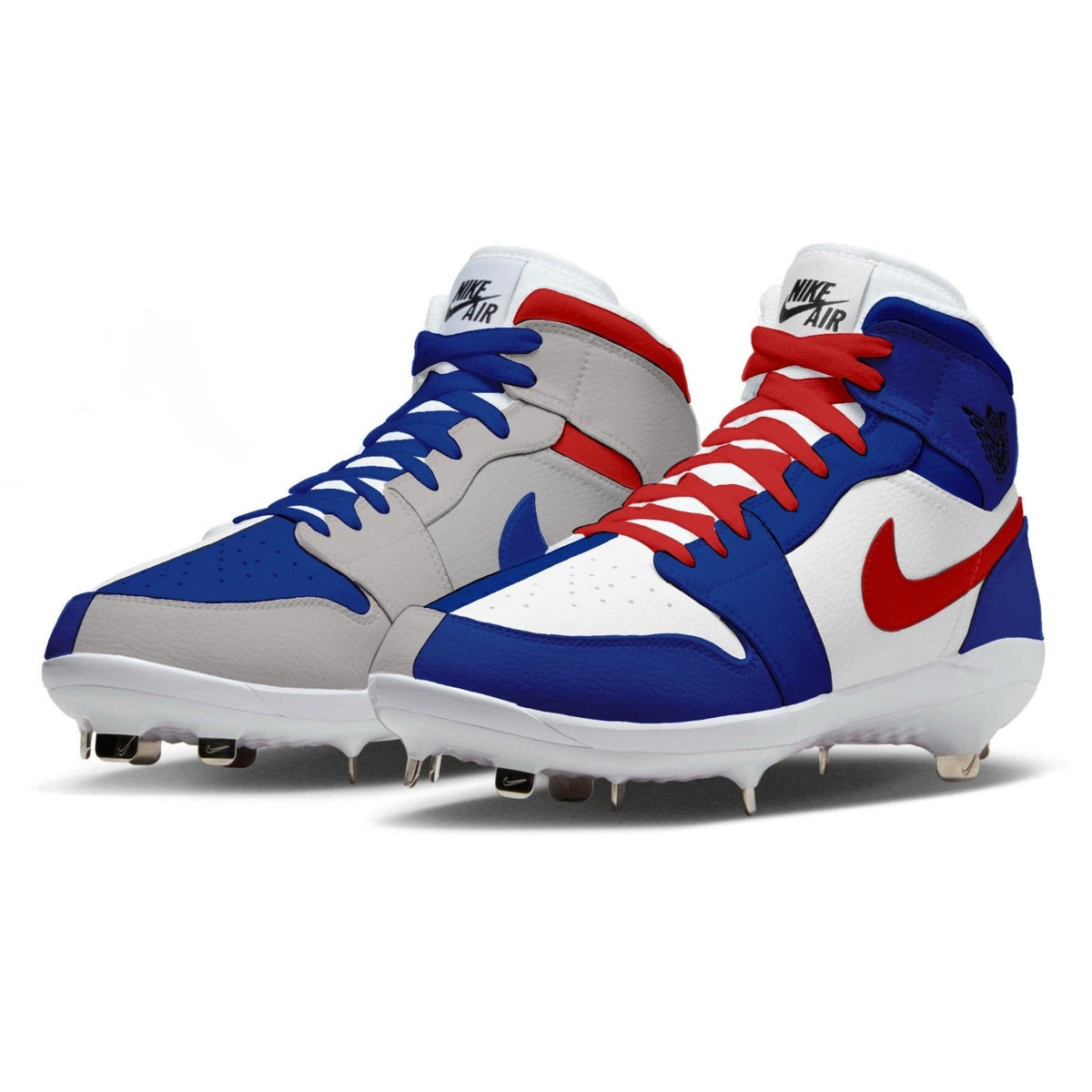 "North Side Mismatch" Jordan 1 Retro Cleats