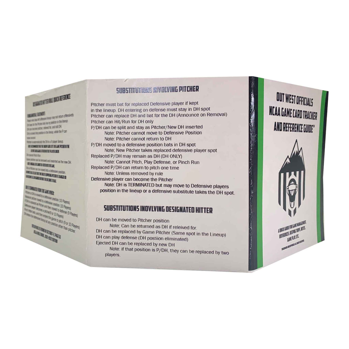 Out West Officials Game Card Tracker and Reference Guide™ - Pro Game Sports