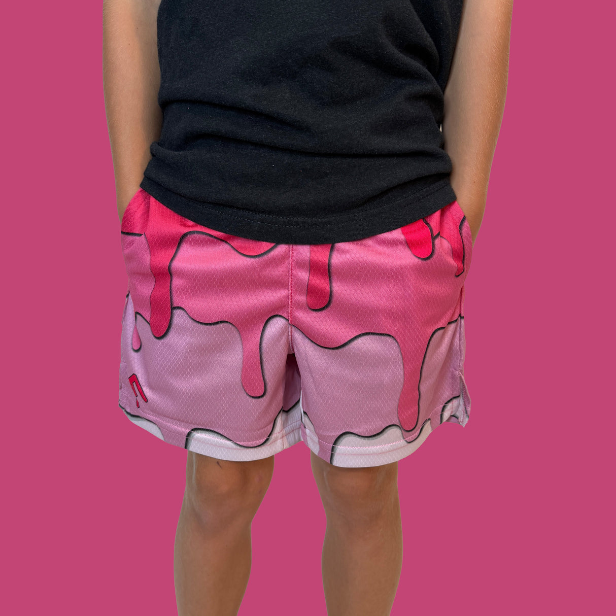 Pink Drippy Shorts - Pro Game Sports
