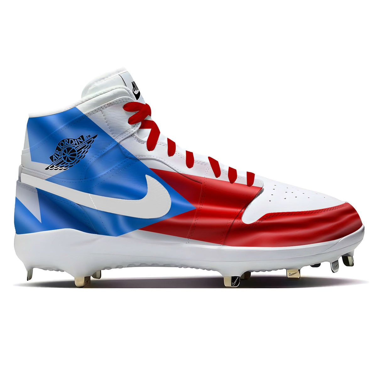 "Puerto Rico Waving Flag" Jordan 1 Retro Cleats