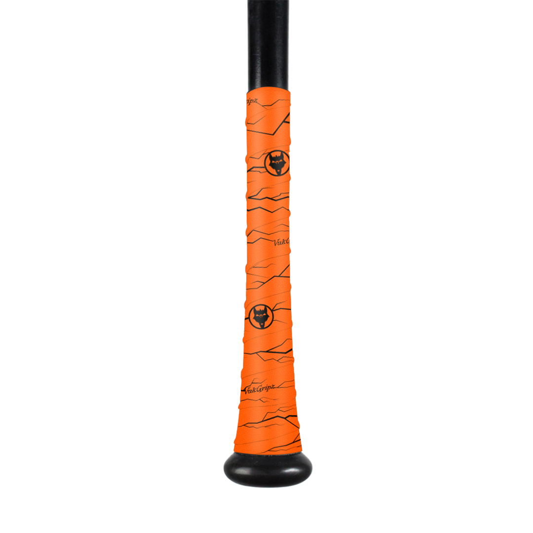 Pulse Orange Bat Grip Tape with Black - Pro Game Sports