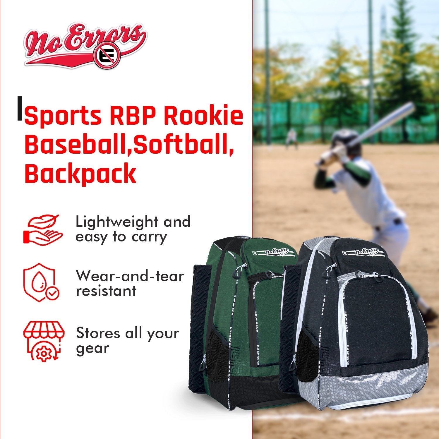 RBP Baseball and Softball Backpack Bags