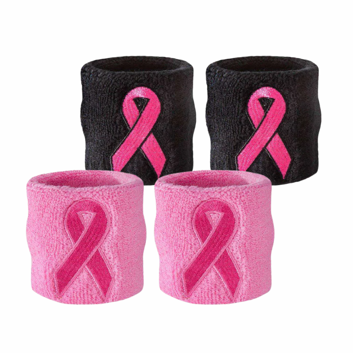 Pink Ribbon Wristband Pair - Pro Game Sports
