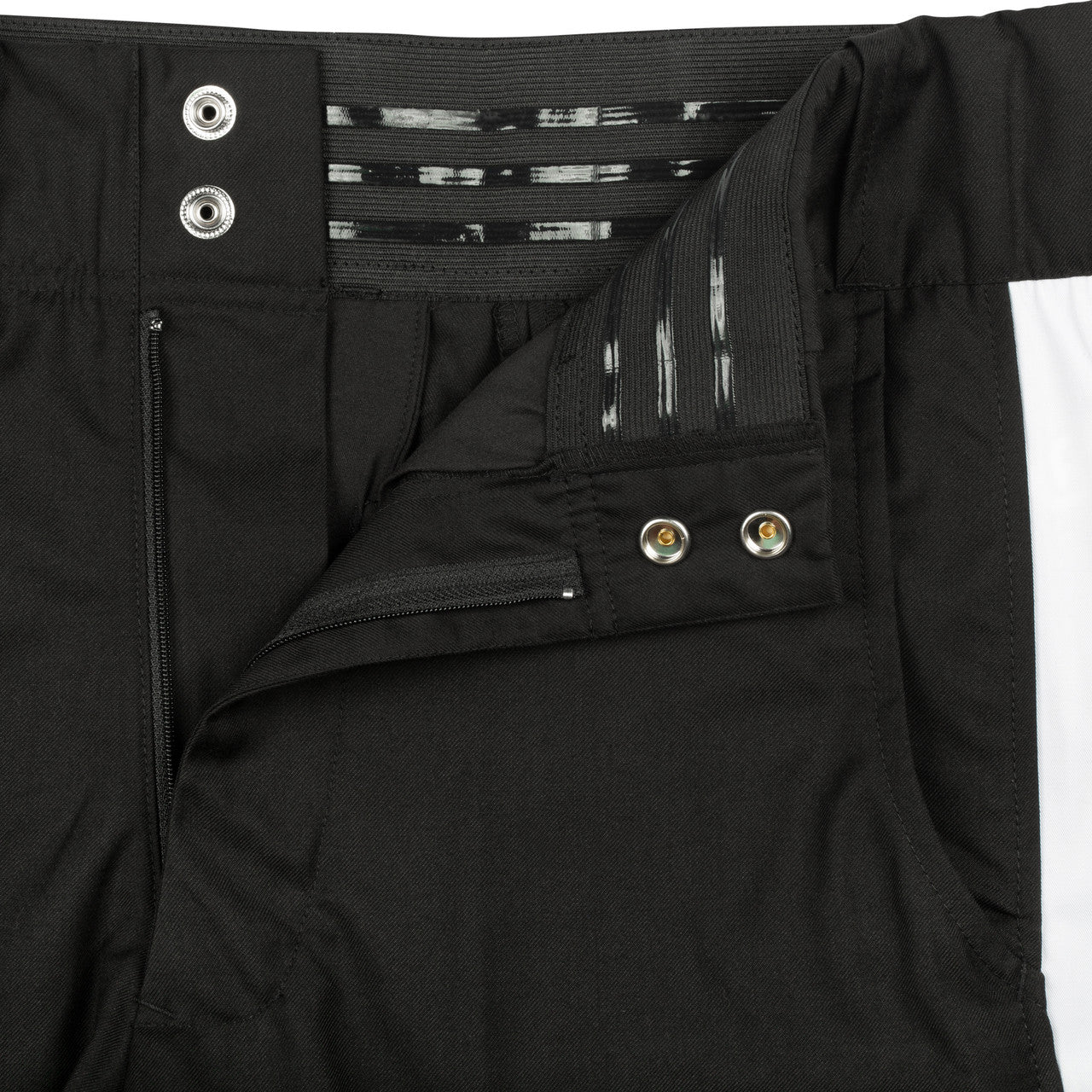 United Attire Football Short Black w/ White Stripe