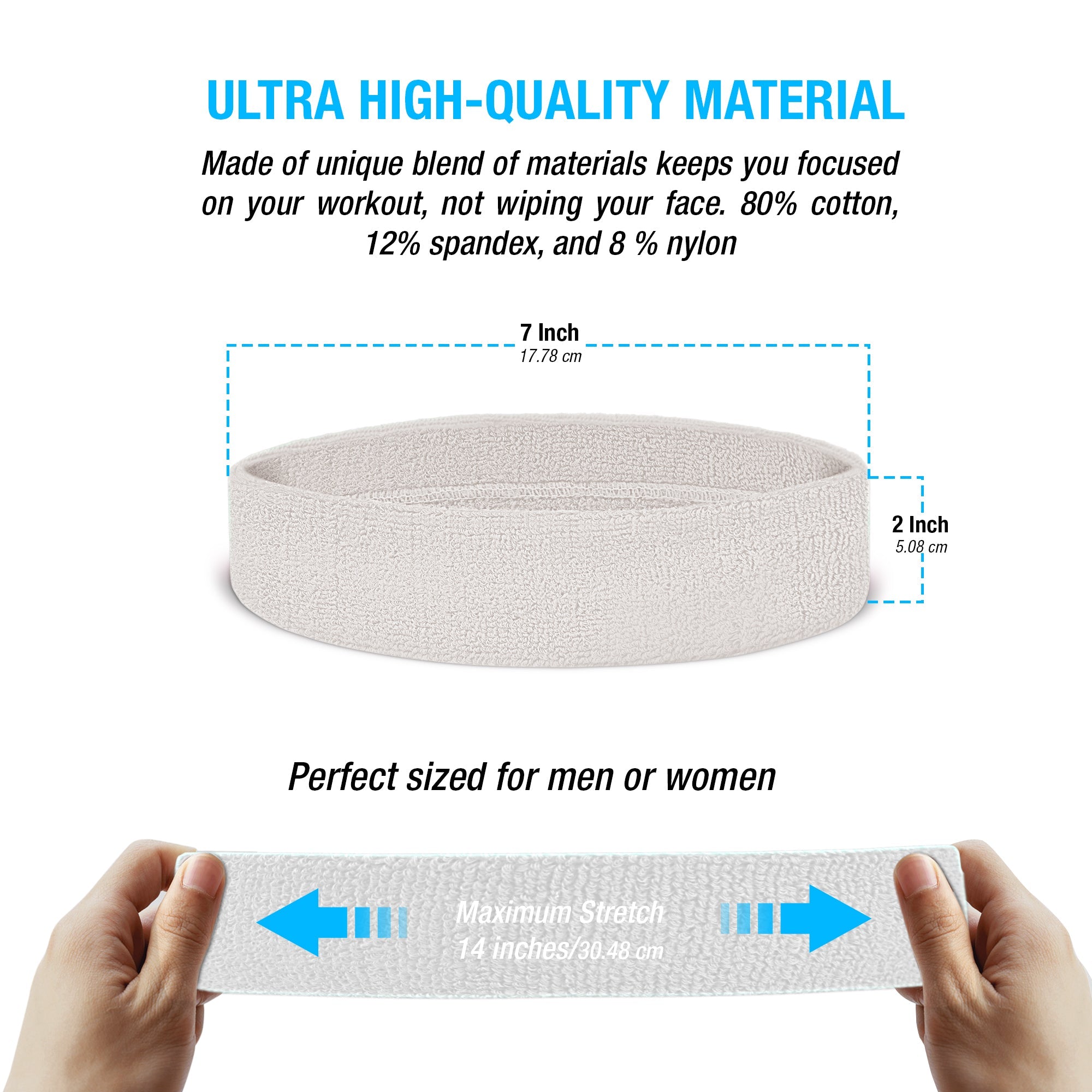 Premium Terry Cloth Cotton Sweatbands