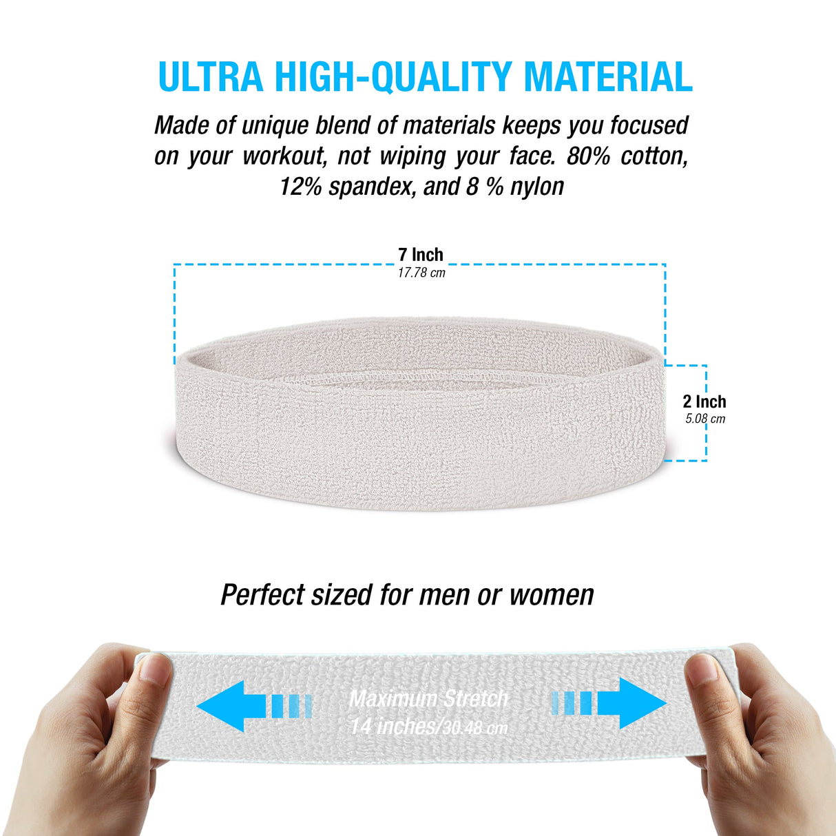 Premium Terry Cloth Cotton Sweatbands - Pro Game Sports