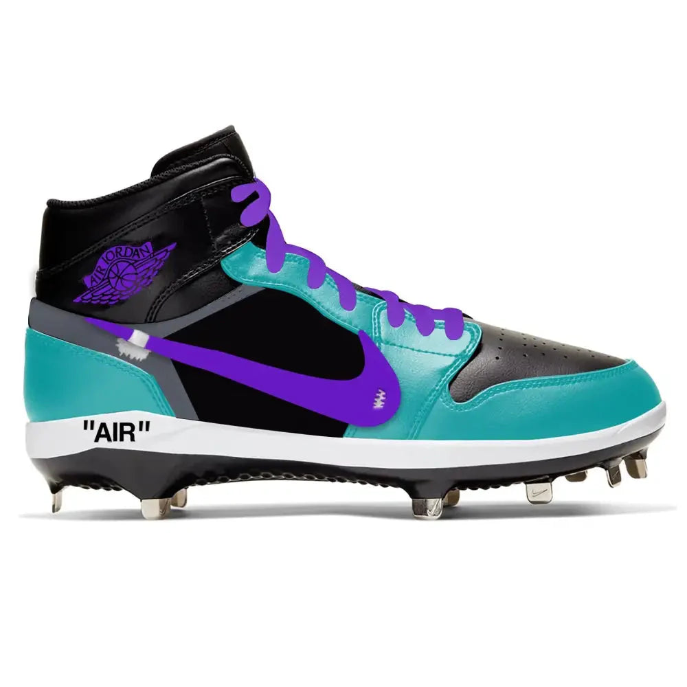 "Arizona Throwback OW" Jordan 1 Retro Cleats