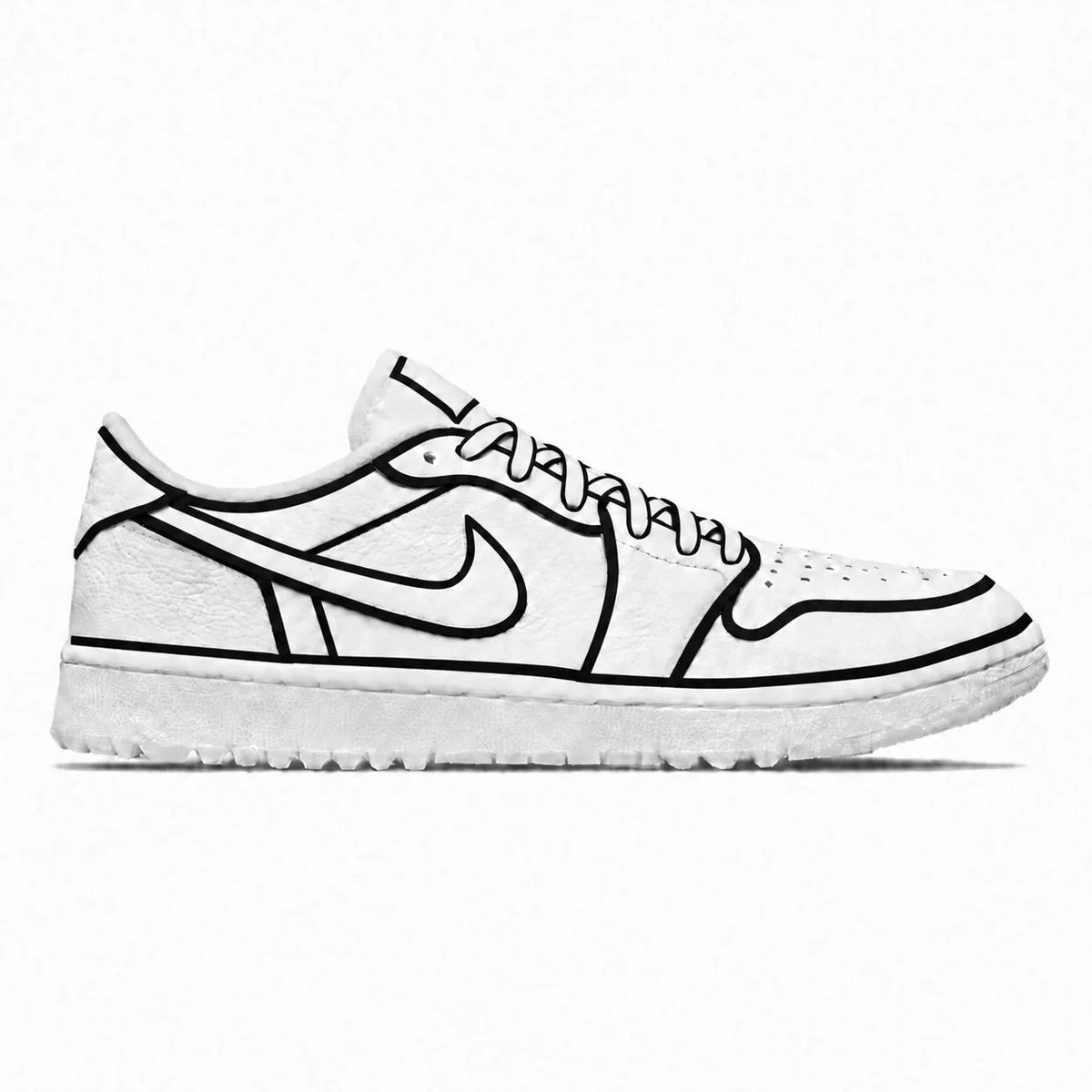 "Black Lines" Jordan 1 Golf Shoes