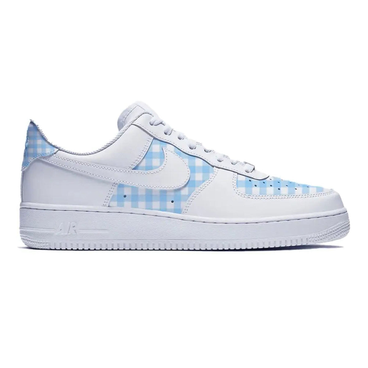 "Blue Plaid" Nike Air Force 1 Low Shoes
