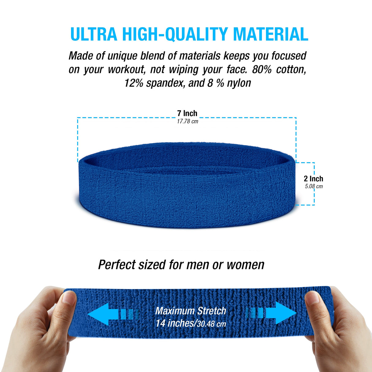 Premium Terry Cloth Cotton Sweatbands - Pro Game Sports