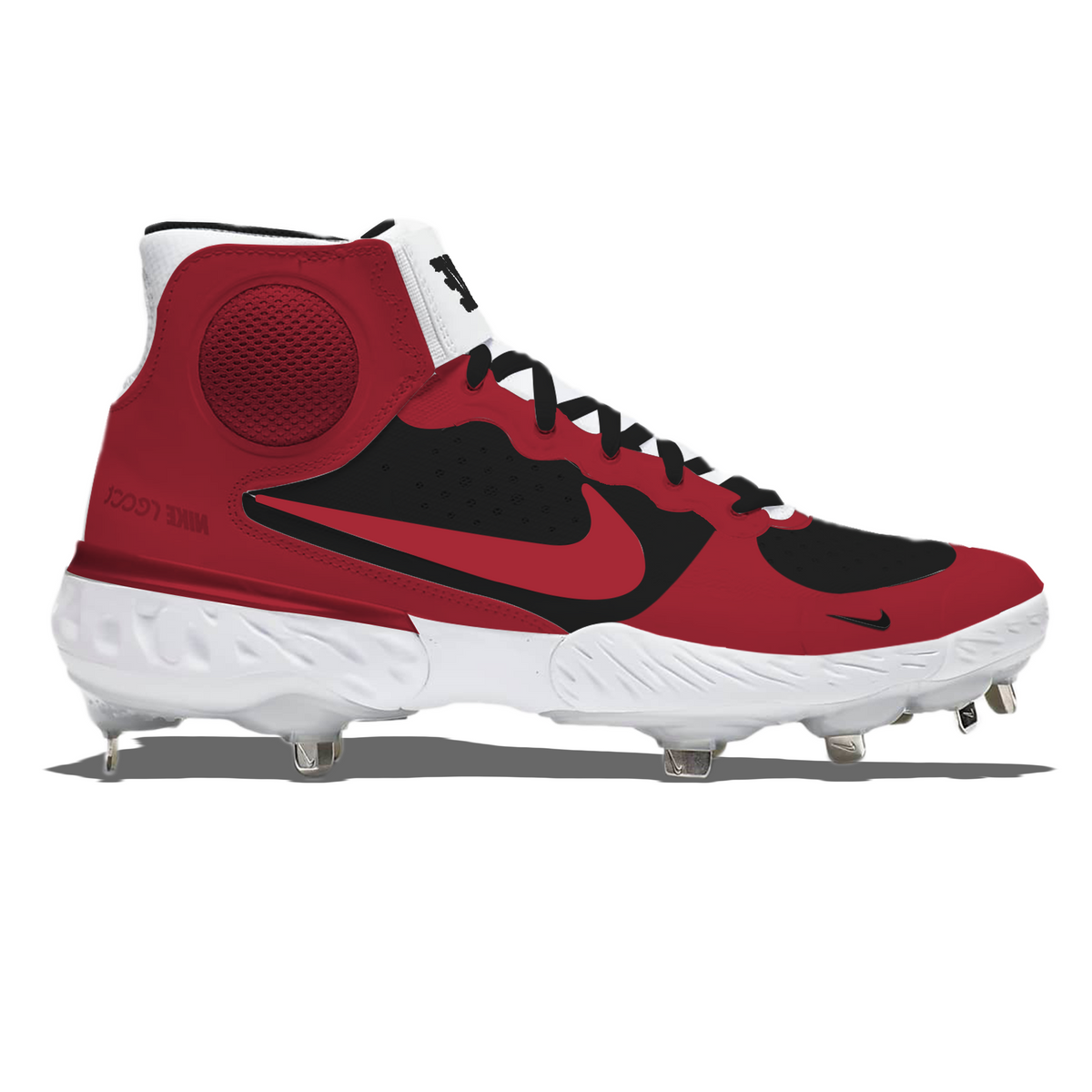 "Bred" Nike Alpha Huarache Elite 3 Mid Cleats
