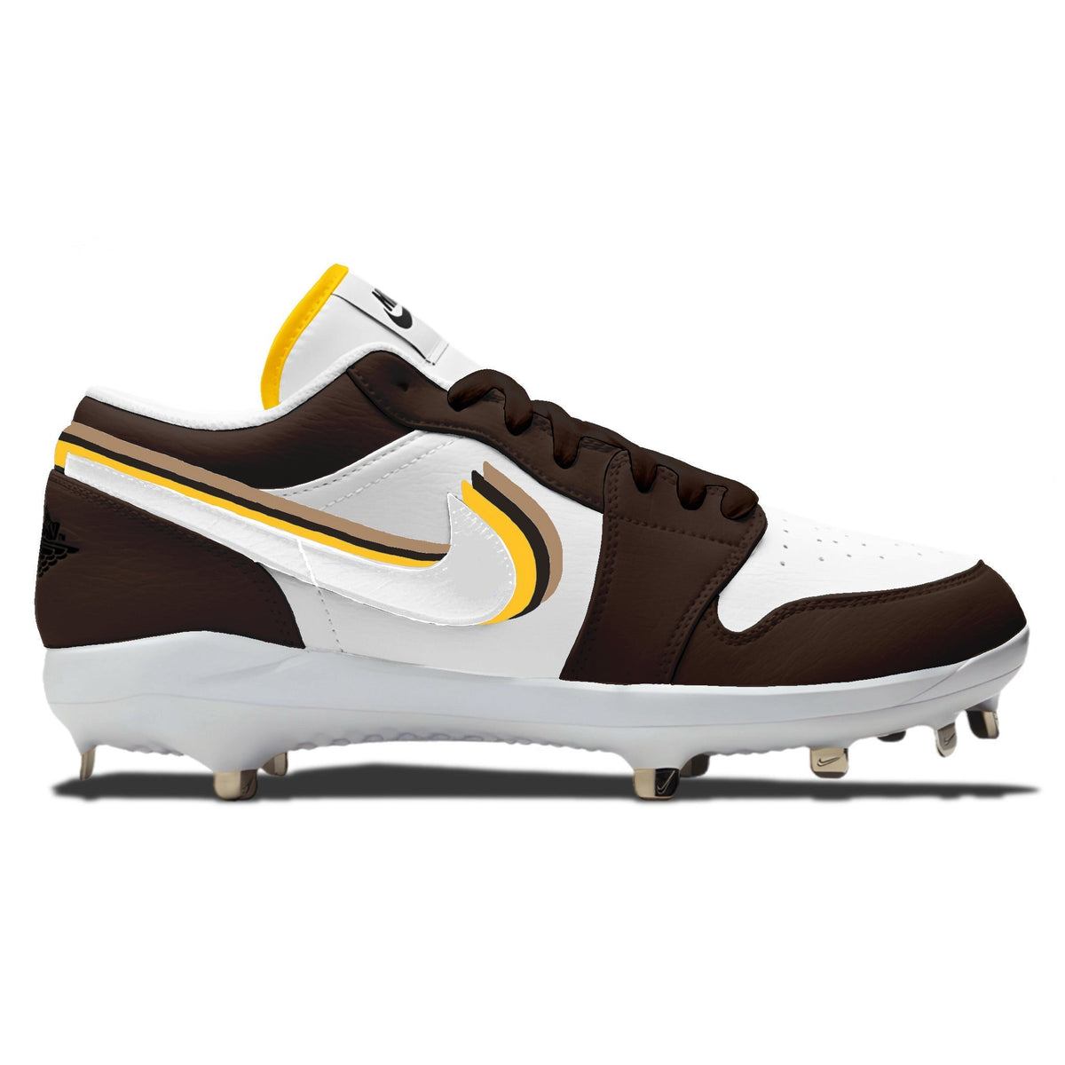"Brown Wave" Jordan 1 Retro Cleats