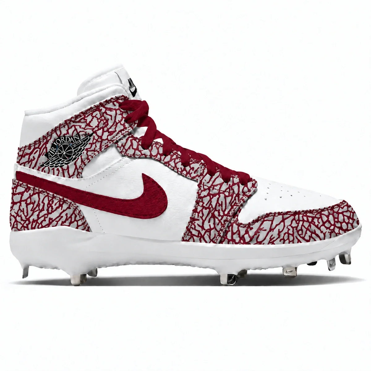 "Burgundy Elephant" Jordan 1 Retro Cleats