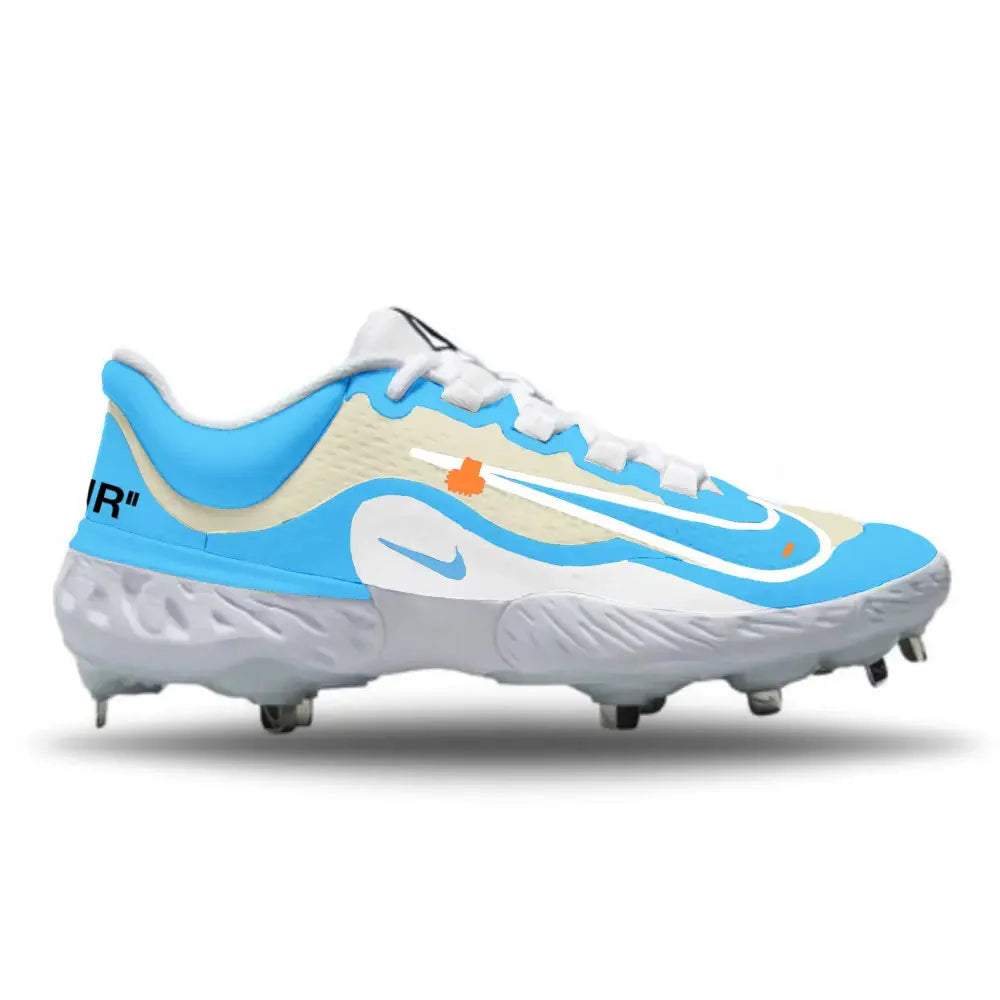 "Carolina Blue OW" Nike Alpha Huarache Elite 4 Low Cleats