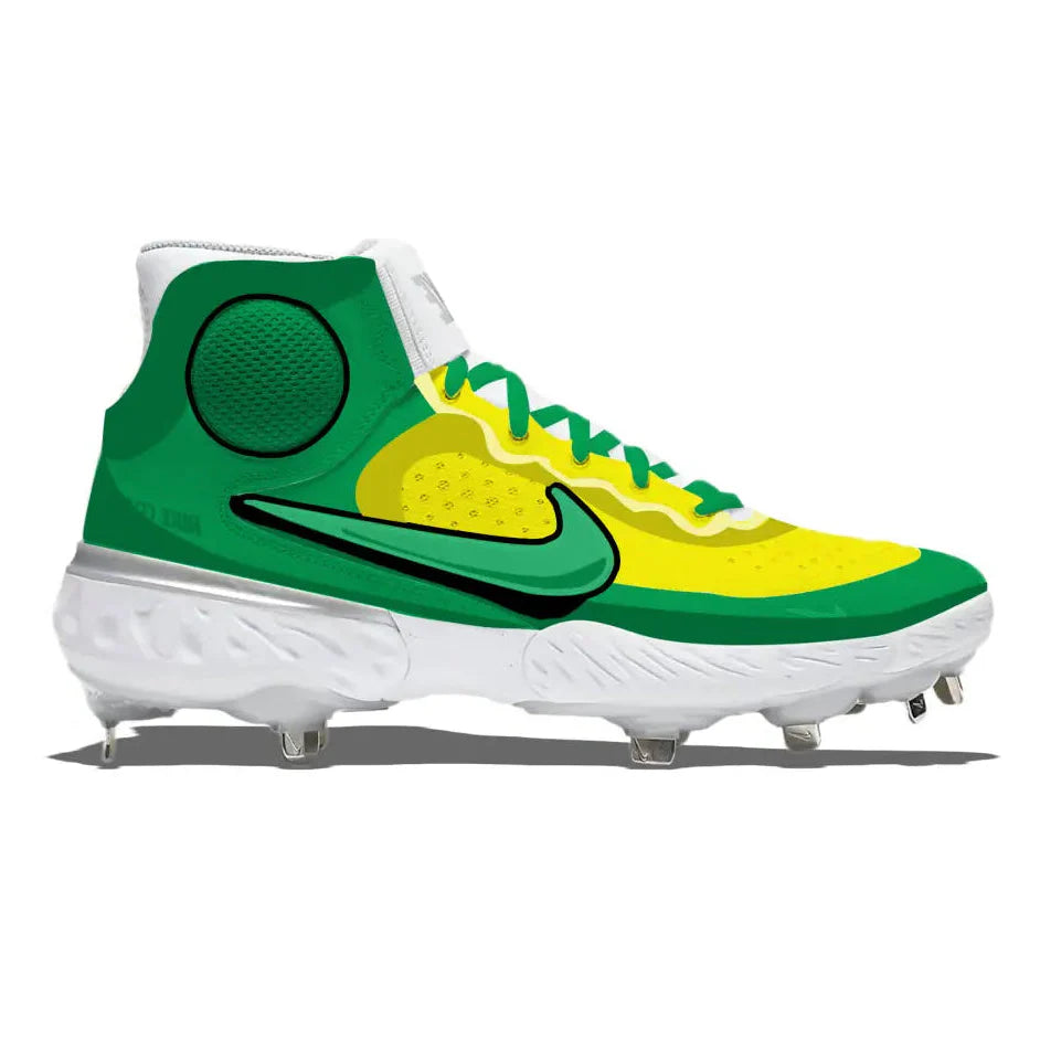 "Oakland Cartoon" Nike Alpha Huarache Elite 3 Mid Cleats