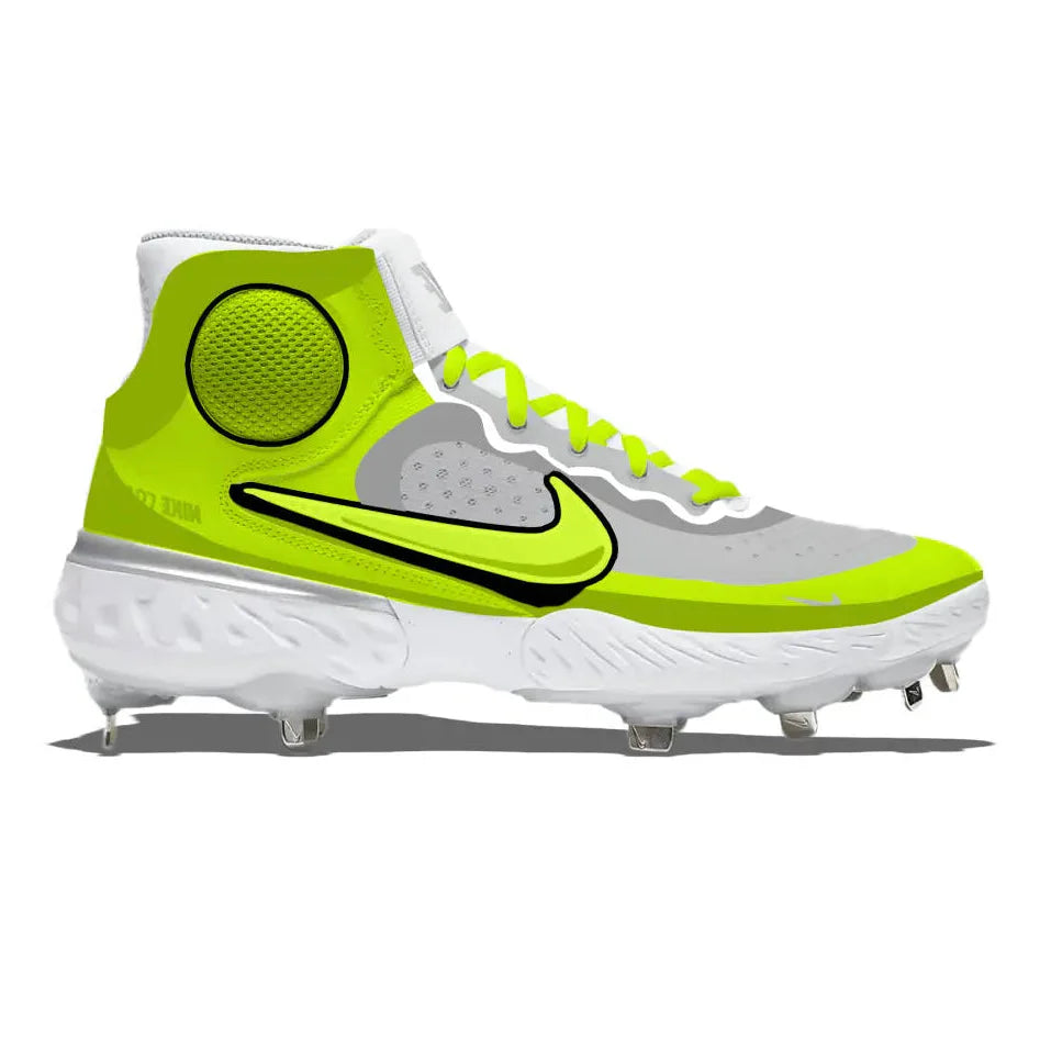 "Volt Cartoon" Nike Alpha Huarache Elite 3 Mid Cleats
