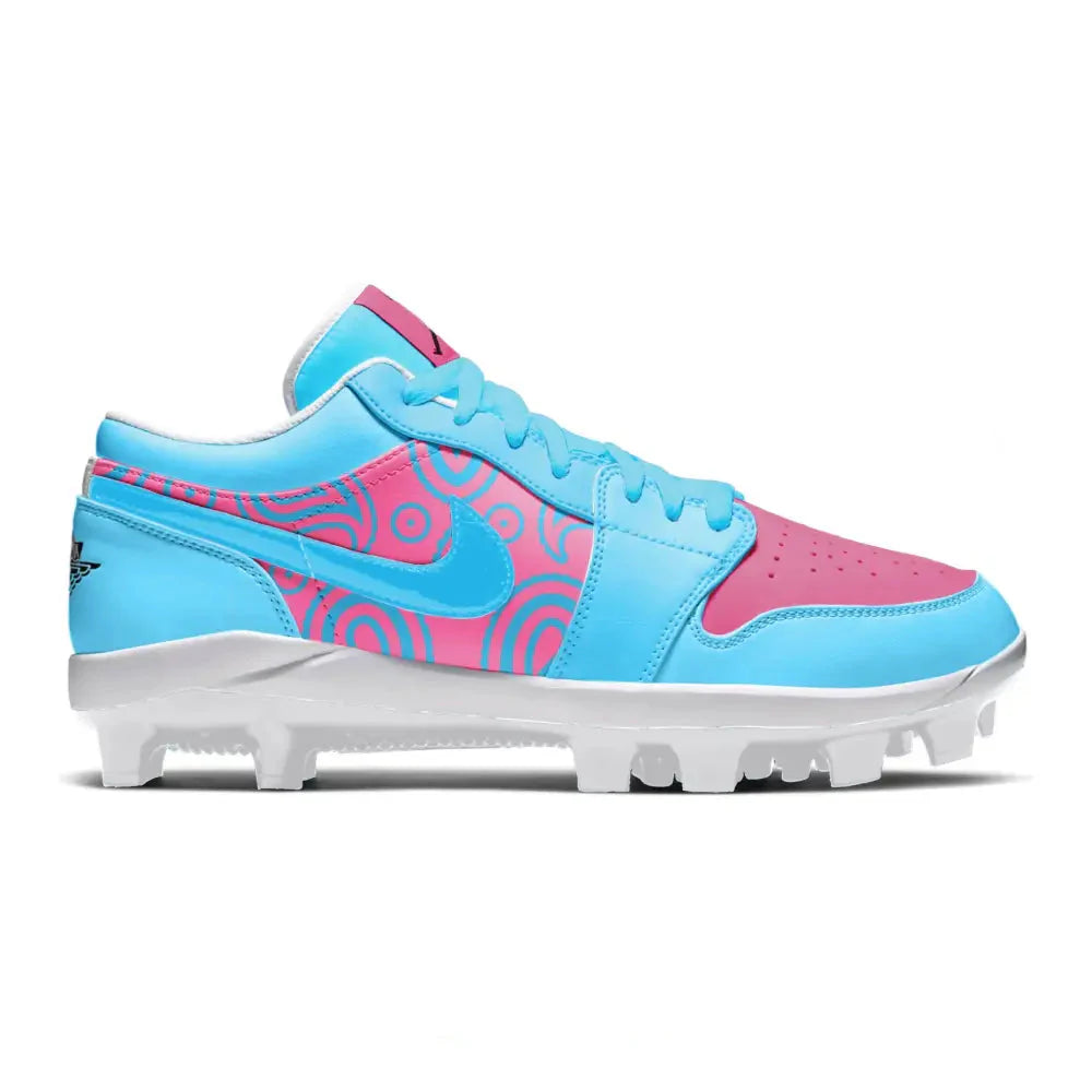 "Cotton Candy Paisley" Jordan 1 Retro Cleats