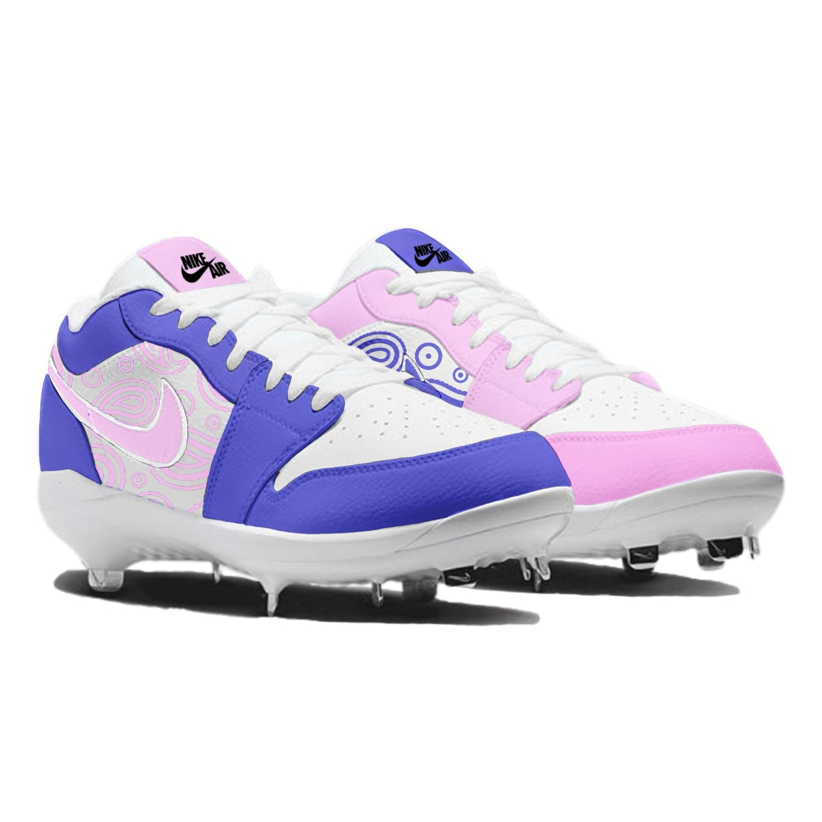 "Cotton Candy Paisley Mismatch" Jordan 1 Retro Cleats