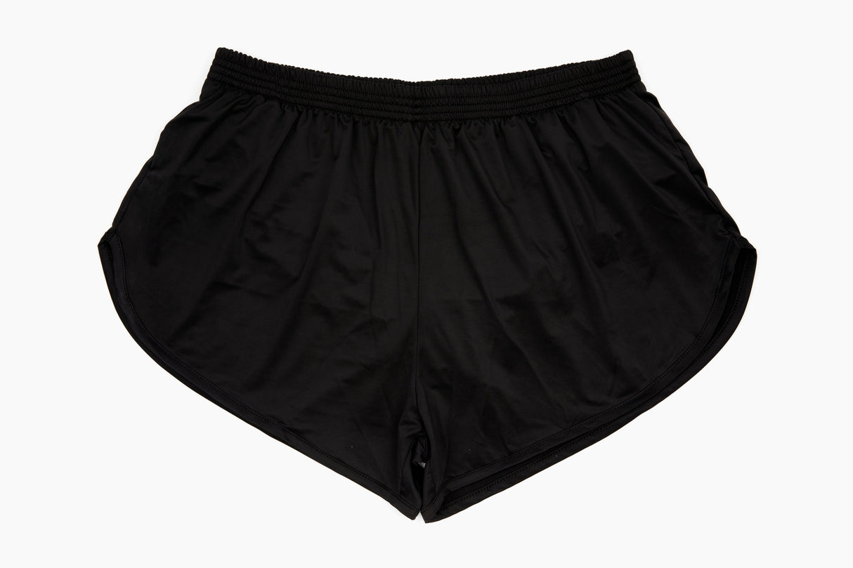 Black shorts on a white background