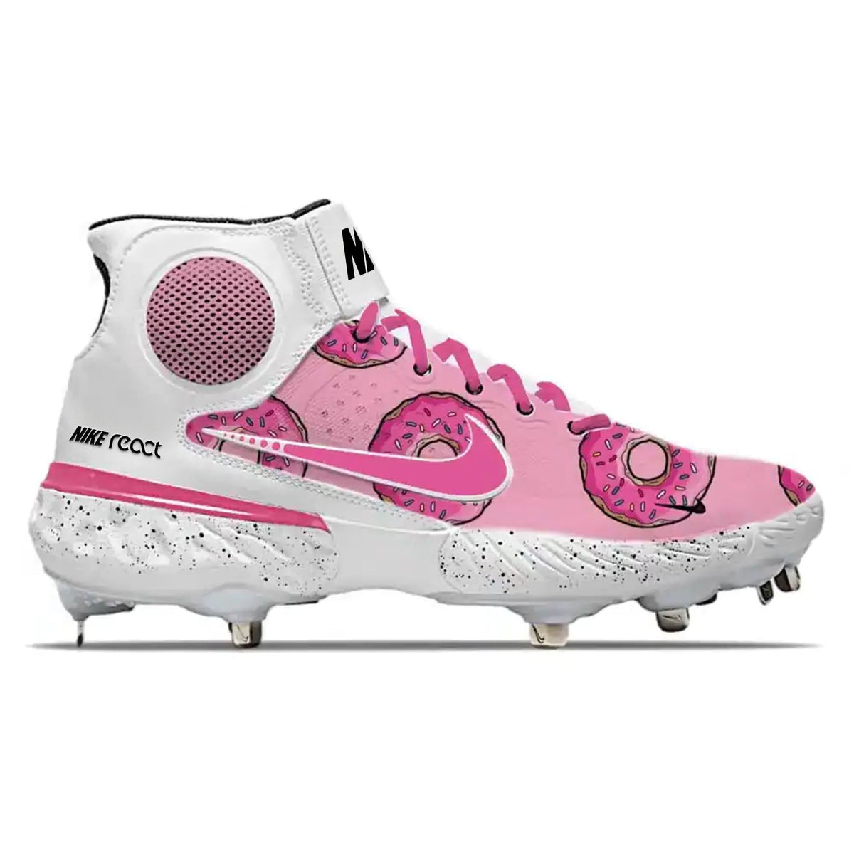 "Donuts" Nike Alpha Huarache Elite 3 Mid Cleats - Size 7.5 Men's