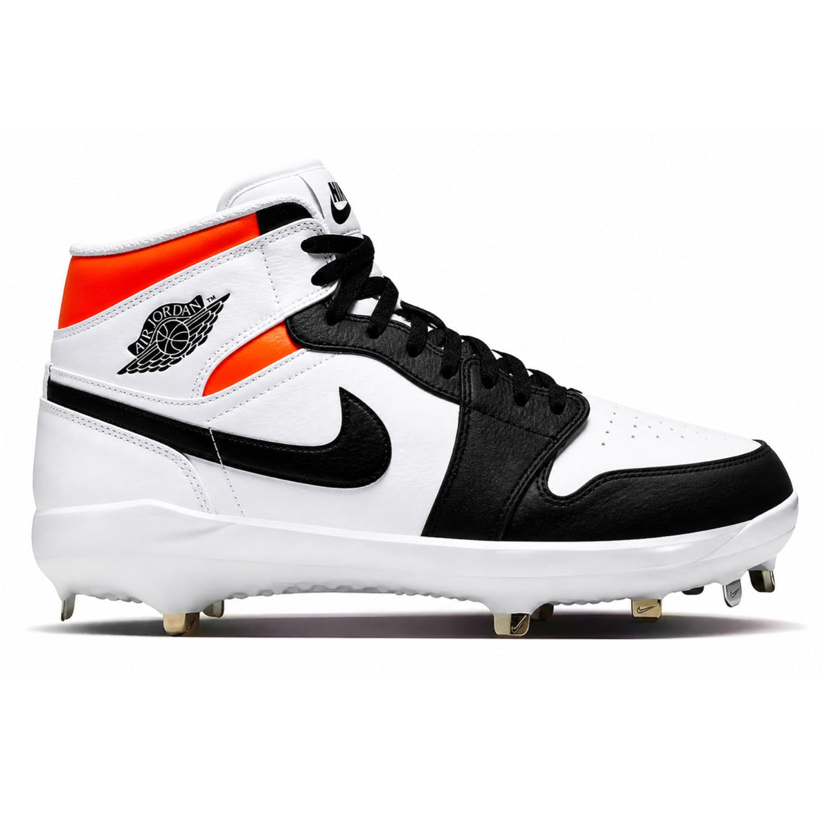 "Electro Orange" Jordan 1 Retro Cleats