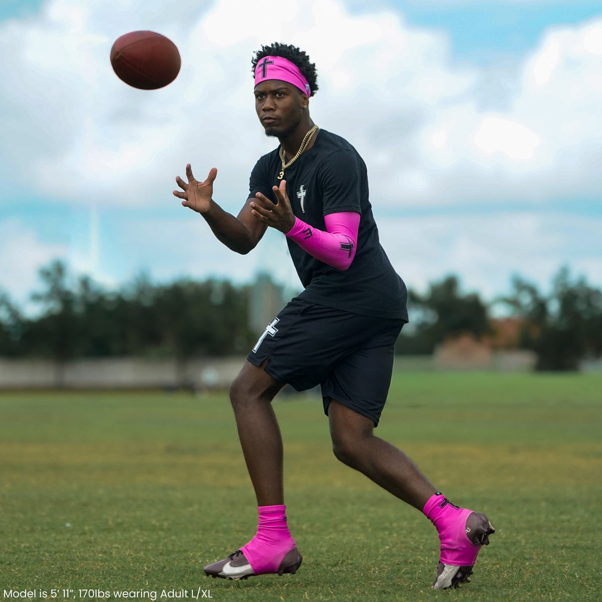 Faith Cross Pink Arm Sleeve - Pro Game Sports